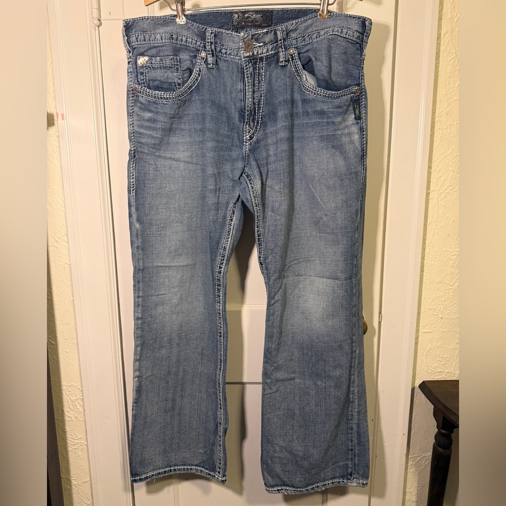 Silver Zac men’s denim light wash jeans